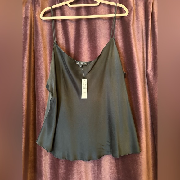 J. Crew Tops - NWT J. Crew Black Washable Silk Charmeuse Camisole Top - Size 3X